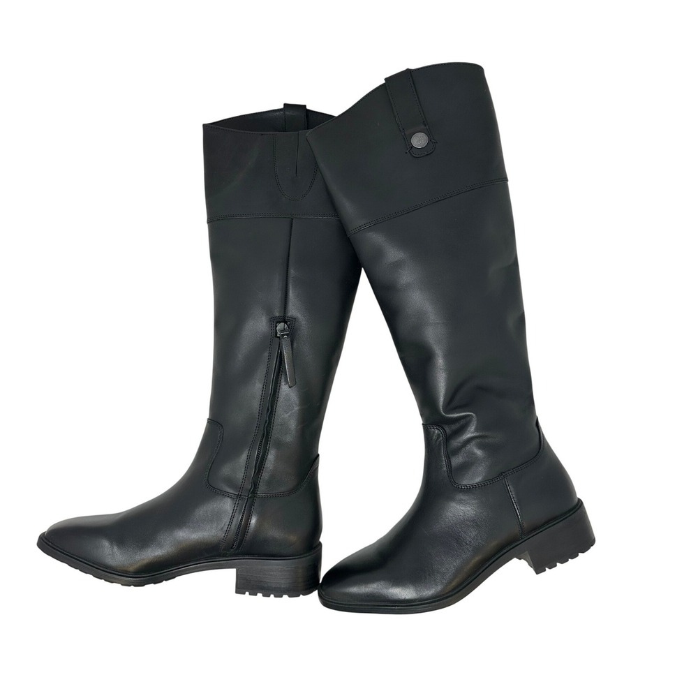 Sam Edelman Drina Equestrian Riding Boots Leather Black 7.5